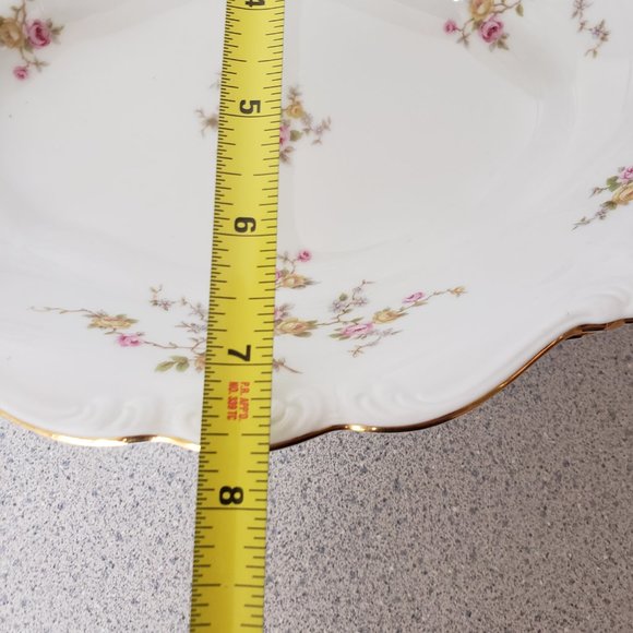 JOHANN HAVILAND Michele Oval Vegetable Bowl Flowers Pink Yellow - Picture 6 of 11